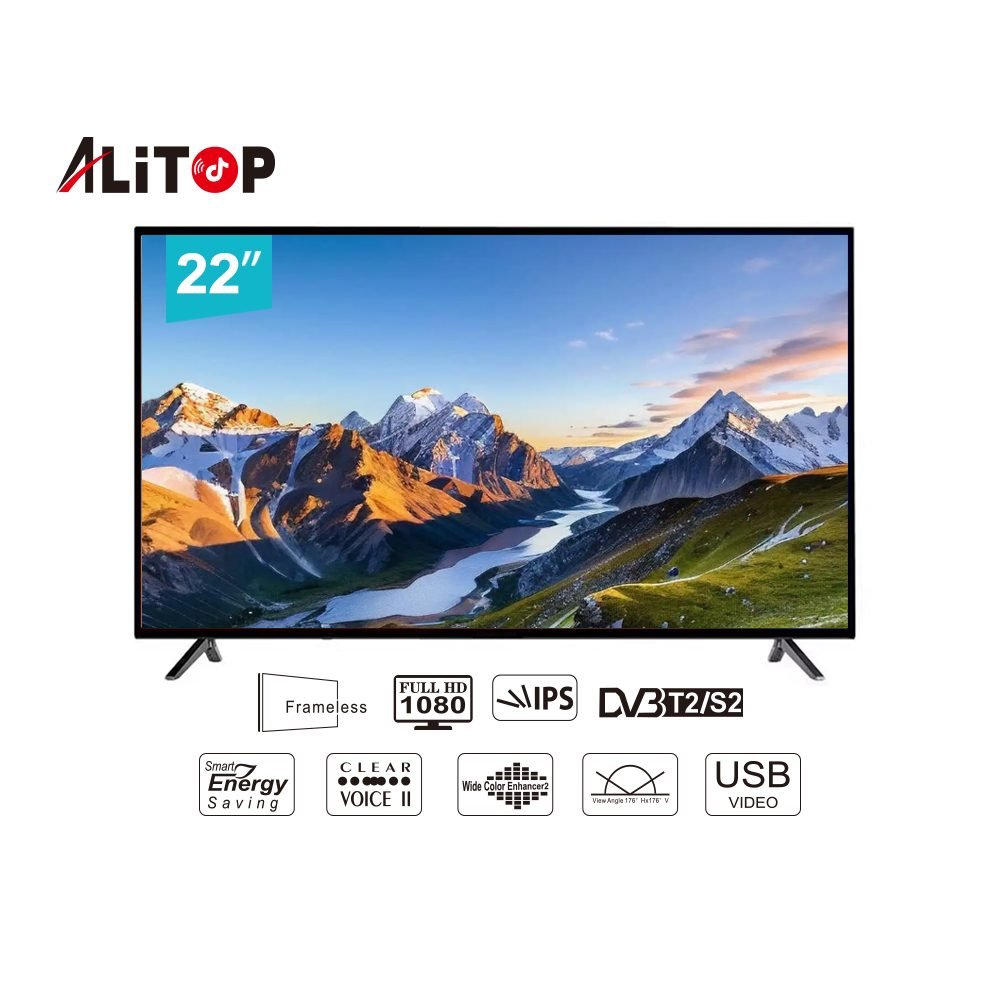 Alitop TV LED 22" (56 cm) - Décodeur Intégré - HD - Noir