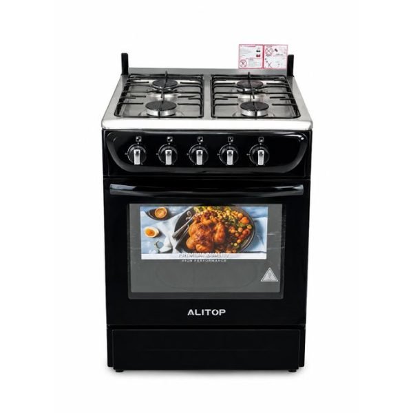ALiTOP Cuisinière à Gaz GS 5040 – 4 Feux avec Four Intégré