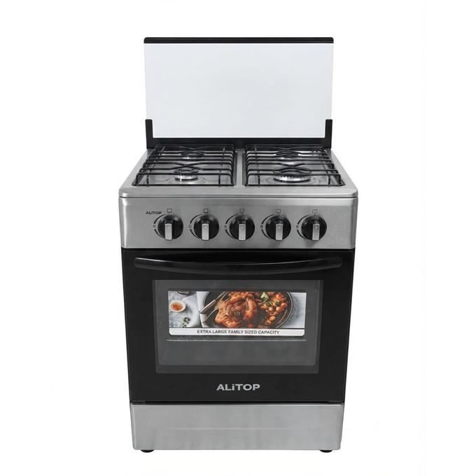 ALiTOP Cuisinière à Gaz GS 5041 – 4 Feux avec Four Intégré - Allumage Manuel