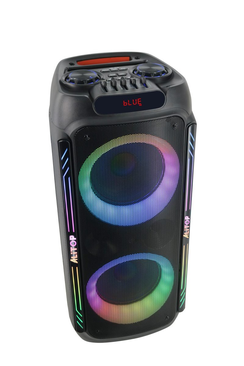 Alitop Woofer 802 D Rechargeable - Enceinte Bluetooth Puissante 70W - USB, SD, FM & Entrée Micro - Noir